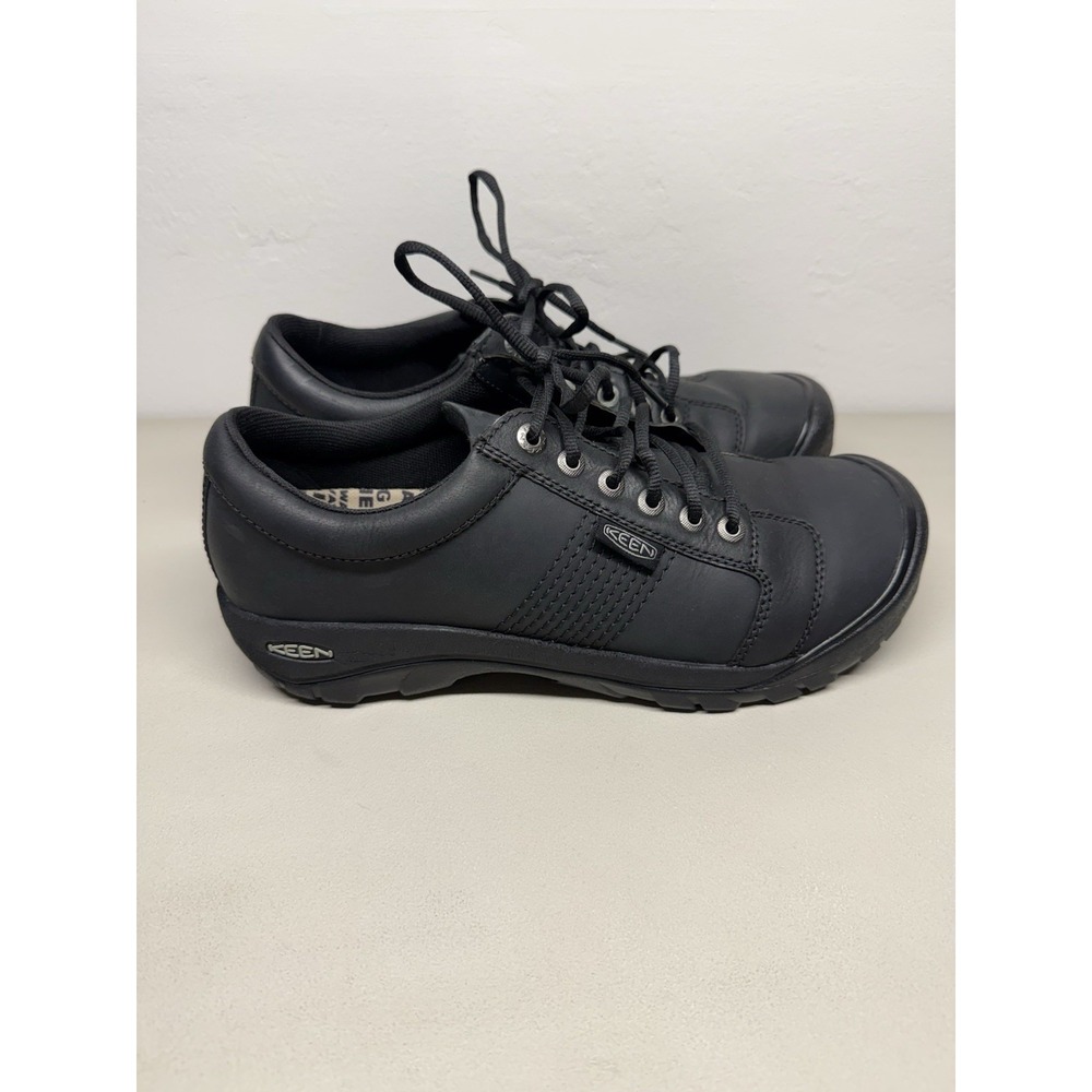 Keen Austin Oxford Shoes Mens Size 12 Black Leather Lace Up Comfort Walking
